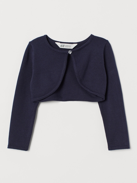 

H&M Girls Navy Blue Fine-Knit Bolero