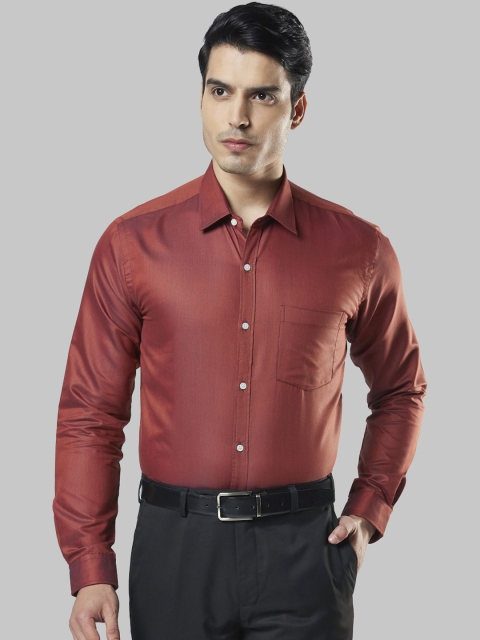 

Next Look Men Rust Orange Regular Fit Solid Formal Shirt