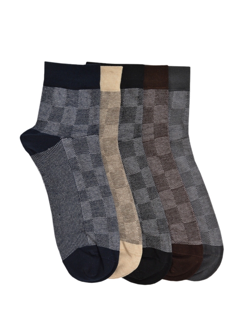 

VINENZIA Men Pack of 3 Assorted Ankle-Length Socks