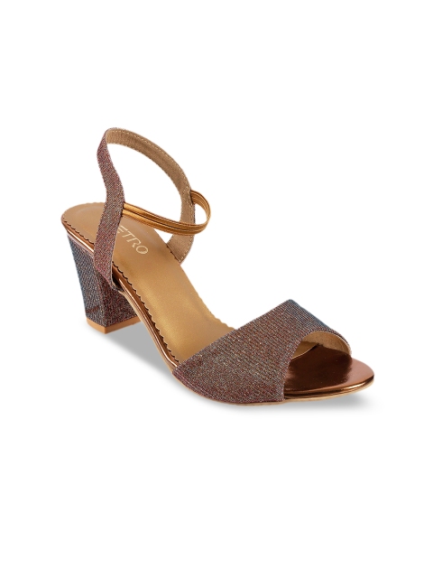 

Metro Women Gold-Toned Textured Heels
