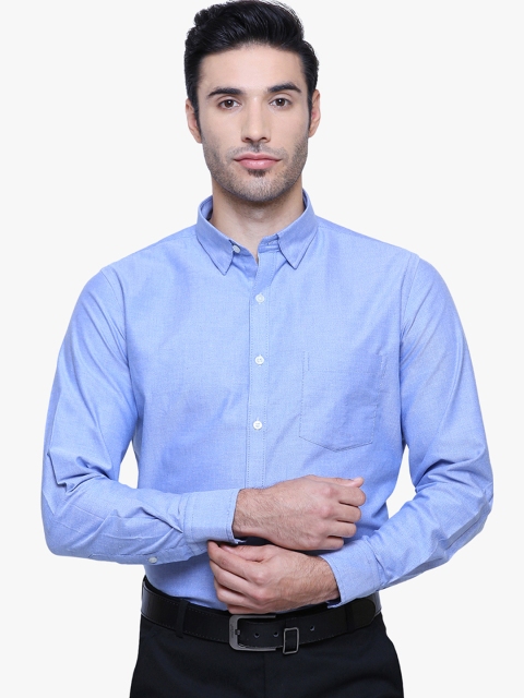 

Southbay Men Blue Smart Tailored Fit Solid Oxford Formal Shirt