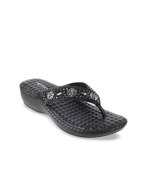 

Metro Women Black Embellished Heels