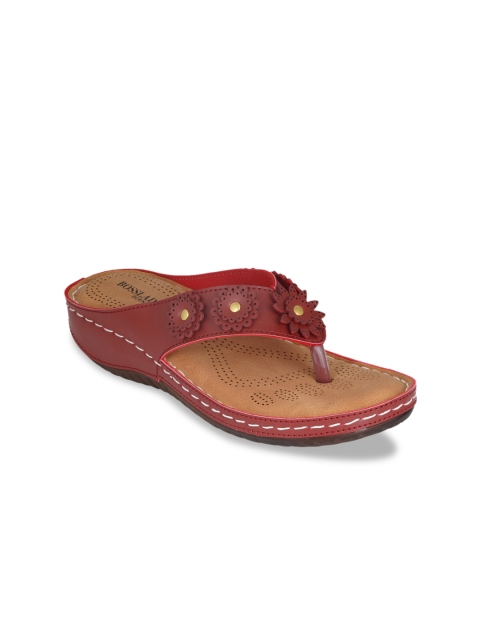 

SCENTRA Women Maroon Embellished Wedges