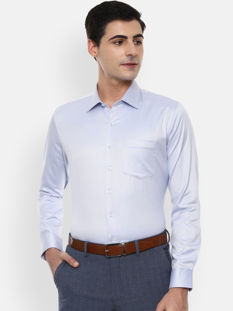 

Van Heusen Men Blue Slim Fit Self Design Party Shirt