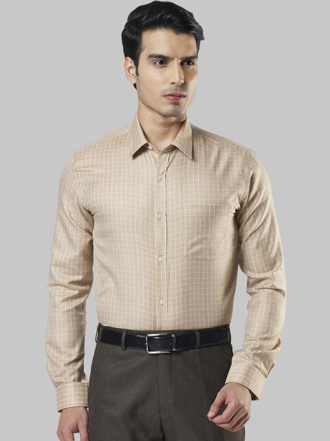 

Next Look Men Beige Regular Fit Checked Formal Shirt