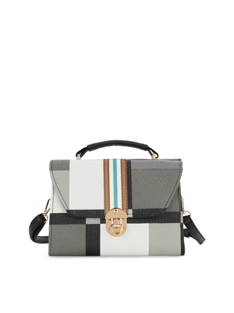 

E2O Grey & Off-White Colourblocked Satchel