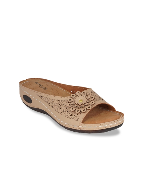 

SCENTRA Women Beige Embellished Comfort Heels