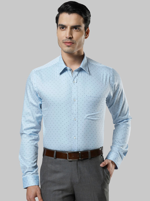 

Next Look Men Blue Slim Fit Printed Formal Shirt