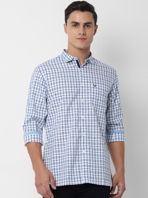 

Allen Solly Men Blue & White Slim Fit Checked Casual Shirt