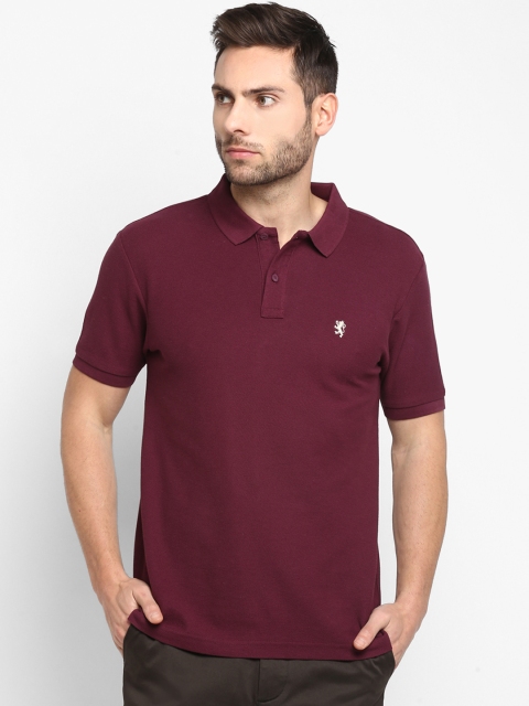 

Red Tape Men Burgundy Solid Polo Collar T-shirt