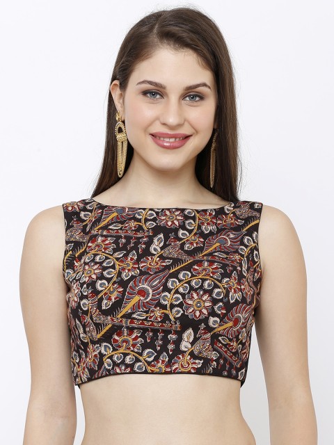 

Salwar Studio Women Black & Red Kalamkari Readymade Padded Saree Blouse