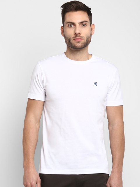 

Red Tape Men White Solid Round Neck T-shirt