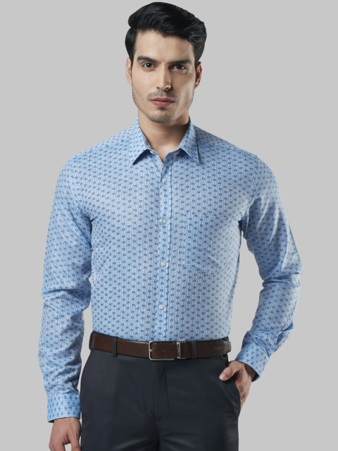 

Next Look Men Blue Slim Fit Printed Formal Shirt