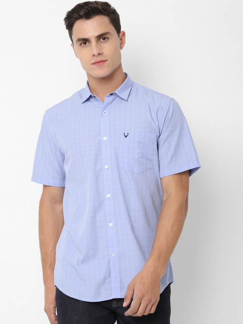 

Allen Solly Men Blue Slim Fit Checked Casual Shirt
