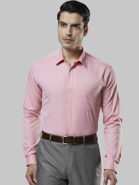 

Next Look Men Pink Slim Fit Self Design Formal Shirt