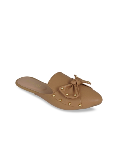 

SCENTRA Women Brown Embellished Mules