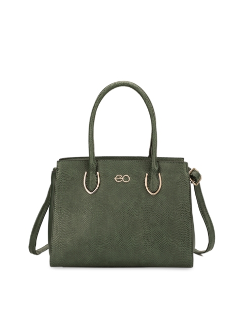 

E2O Olive Green Solid Satchel