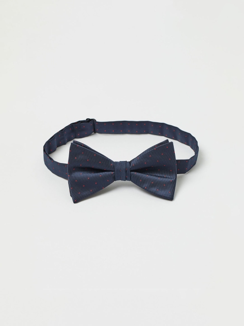 

H&M Men Navy Blue & Red Spotted Bow Tie