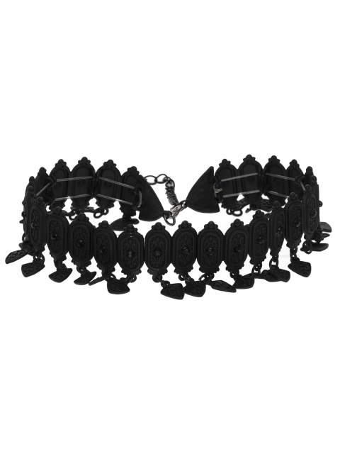 

AQUASTREET Black Crystals Studded Choker Necklace