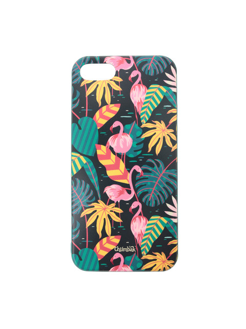 

Chumbak Green & Pink Tropical Paradise iPhone 7 and SE Case Cover, Teal