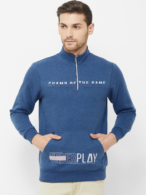 

NEXGEN CLUB Men Blue Printed Sweatshirt