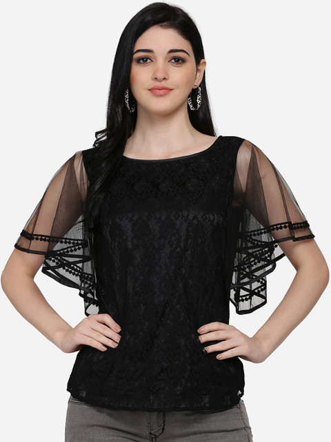 

Eavan Women Black Self Design Top