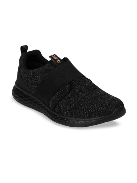 

Red Tape Men Black Textile Memory Foam Walking Shoes
