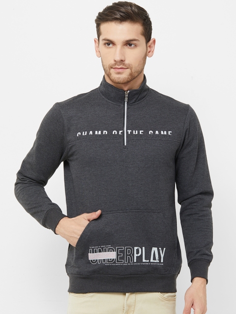

NEXGEN CLUB Men Grey Printed Sweatshirt
