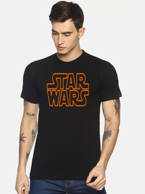 

Le Bison Men Black Printed Round Neck T-shirt