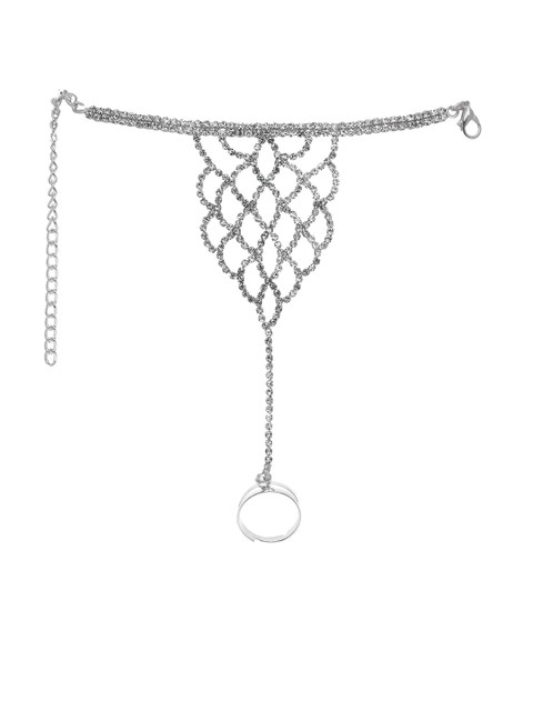 

AQUASTREET Alloy Silver-Plated Ring Bracelet