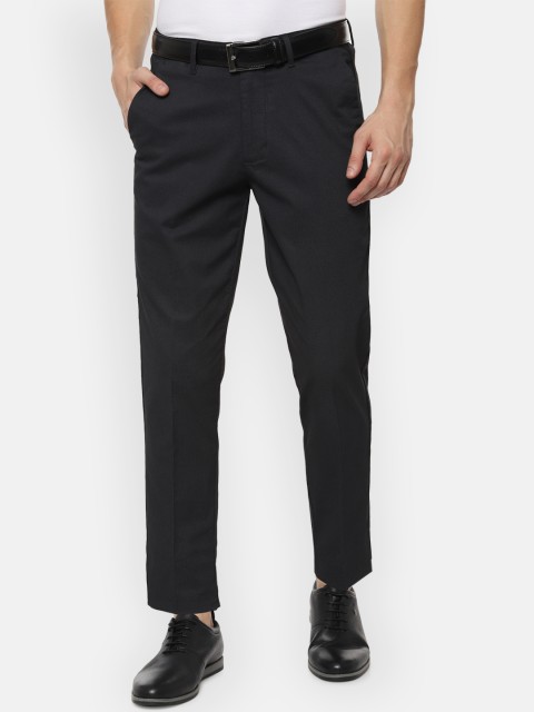 

V Dot Men Black Slim Fit Solid Formal Trousers