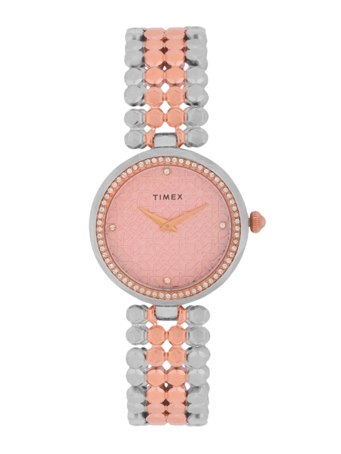 

Timex Women Pink & Silver-Toned Analogue Watch TWEL13902