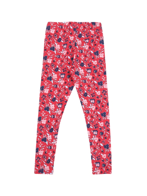 POPPERS by Pantaloons Girls Red & Blue Printed Skinny-Fit Ankle-Length Leggings
