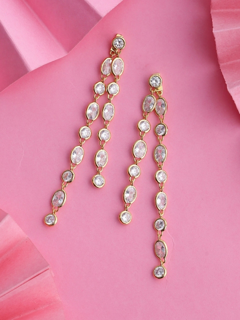 

Tistabene Gold-Plated Contemporary Drop Earrings