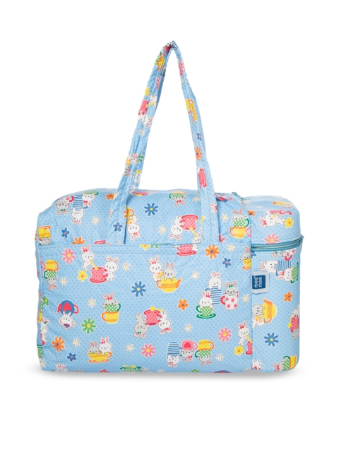

MeeMee Kids Blue Printed Diaper Bag With Warmer