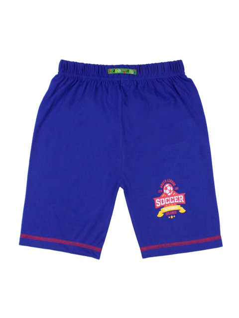 

SWEET ANGEL Girls Blue Printed Regular Fit Regular Shorts