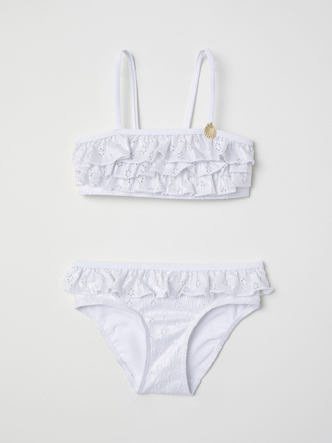 

H&M Girls White Frilled Bikini
