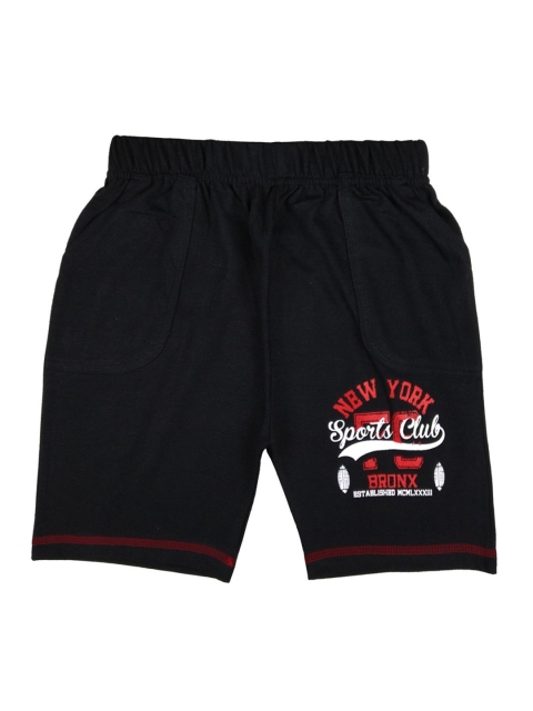 

SWEET ANGEL Girls Black Printed Regular Fit Regular Shorts