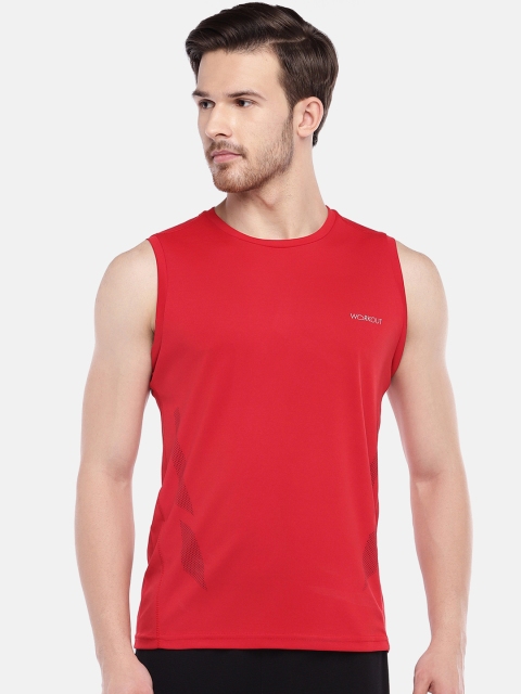 Sweet Dreams Men Red Solid Slim Fit Round Neck T-shirt