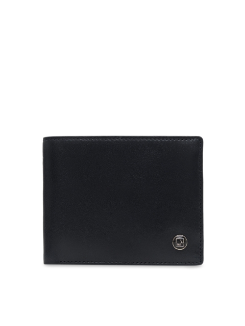 

Da Milano Men Blue Solid Leather Two Fold Wallet
