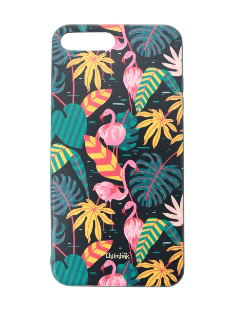 Chumbak Teal Green & Pink Tropical Paradise iPhone 8 Plus Case Cover