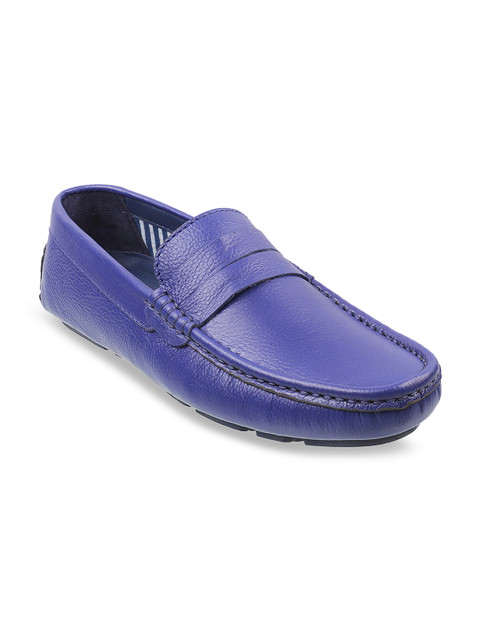 

Metro Men Blue Leather Loafers