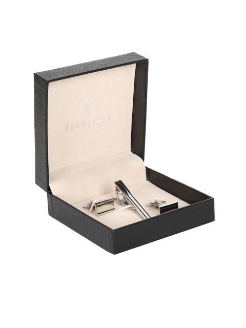 

Van Heusen Men Silver-Toned Rhodium-Plated Accessory Gift Set