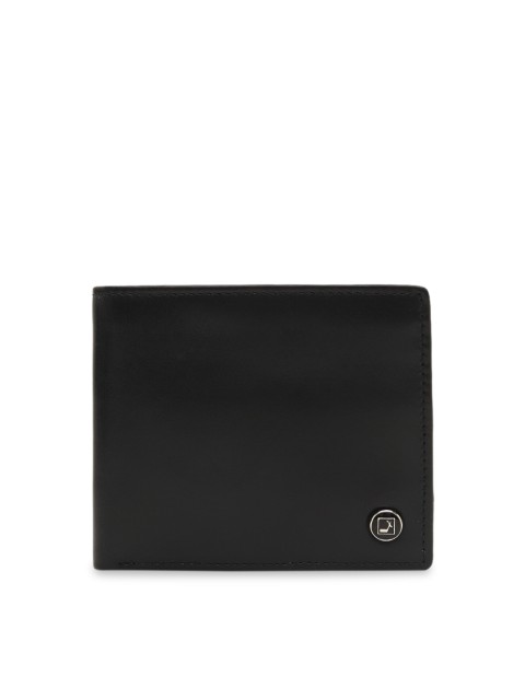 

Da Milano Men Black Solid Leather Two Fold Wallet