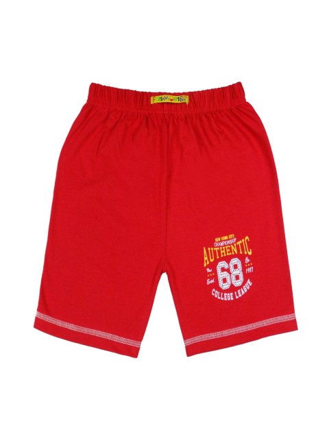 

SWEET ANGEL Girls Red Printed Regular Fit Regular Shorts