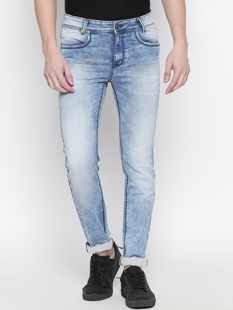 

Mufti Men Blue Regular Fit Mid-Rise Clean Look Stretchable Jeans