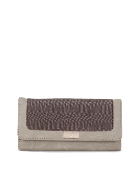 

yelloe Women Beige & Brown Colourblocked Two Fold Wallet
