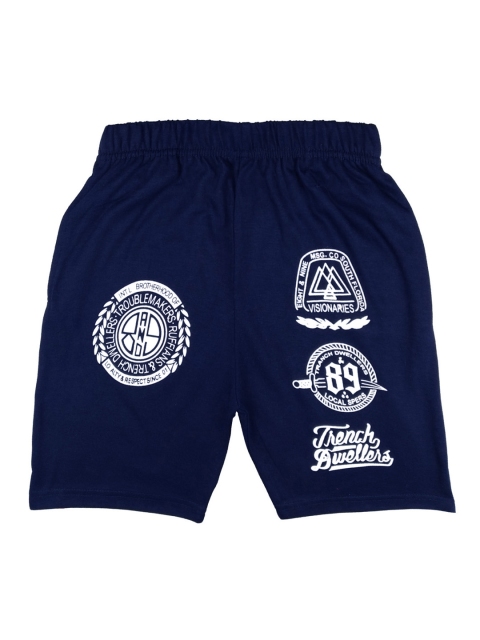 

SWEET ANGEL Girls Navy Blue Printed Regular Fit Regular Shorts