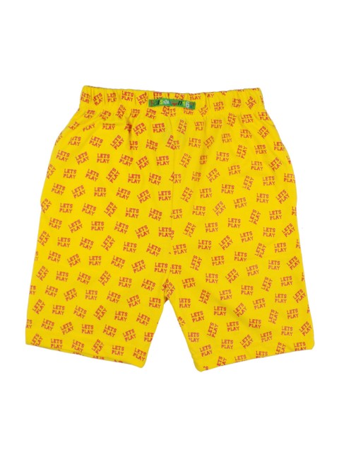 

SWEET ANGEL Girls Yellow Printed Regular Fit Regular Shorts