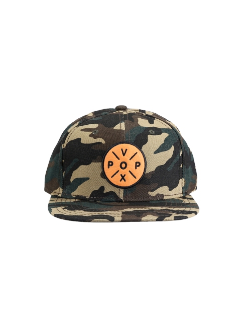 

Free Authority Men Olive Green & Beige Printed Baseball Cap